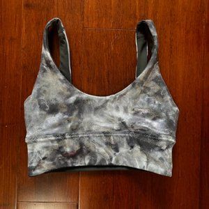 Lululemon Align SHINY silver reversible yoga/indoor cycling top // size XS